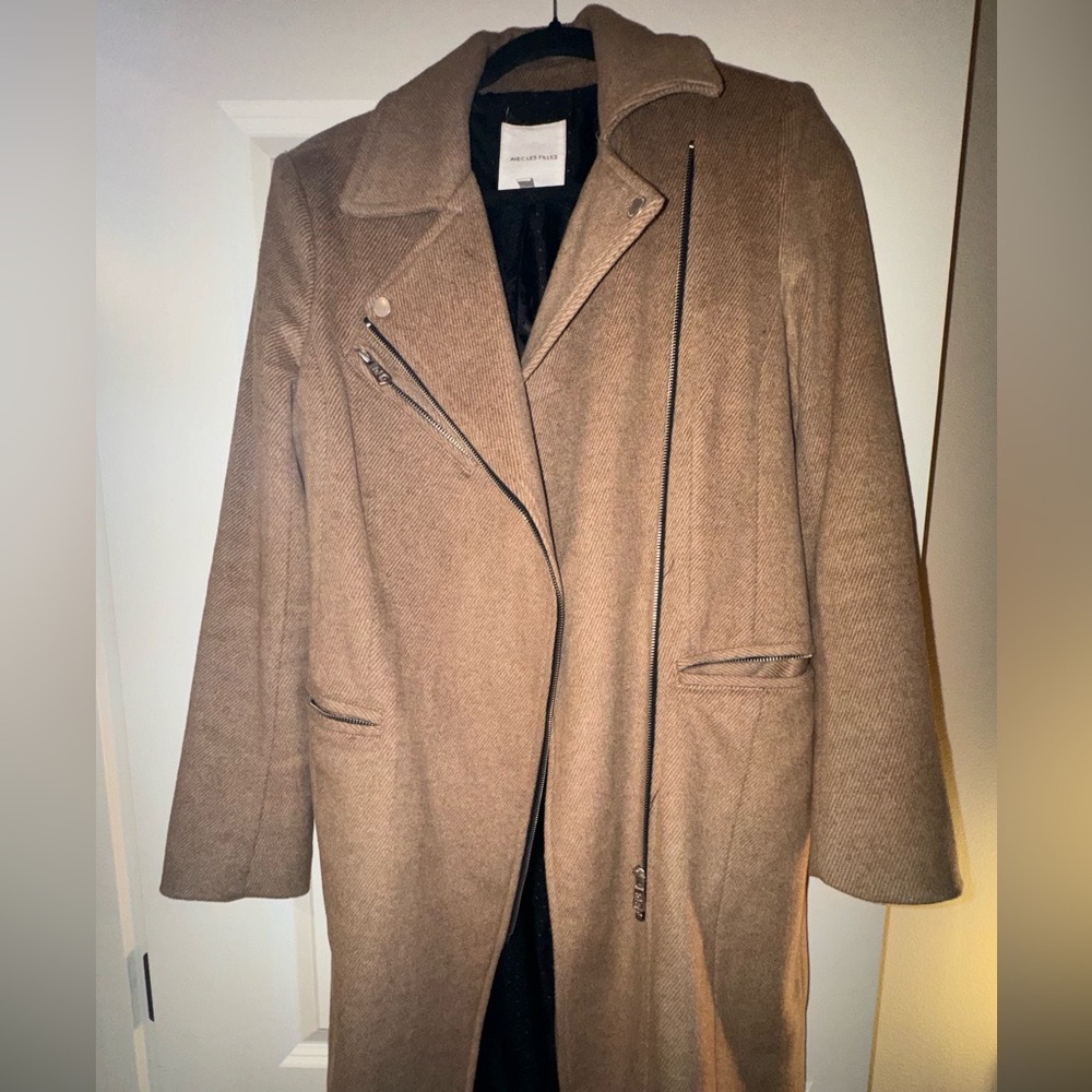 Avec Les Filles twill moto coat